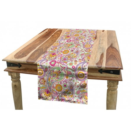 Paisley Table Runner Traditional Inspired Elements Colorful Composition Floral Print Dining Room Kitchen Rectangular Runner 3 Sizes by Ambesonne
Paisley Table Runner Traditional Inspired Elements Colorful Composition Floral Print Dining Room Kitchen Rectangular Runner 3 Sizes by Ambesonne