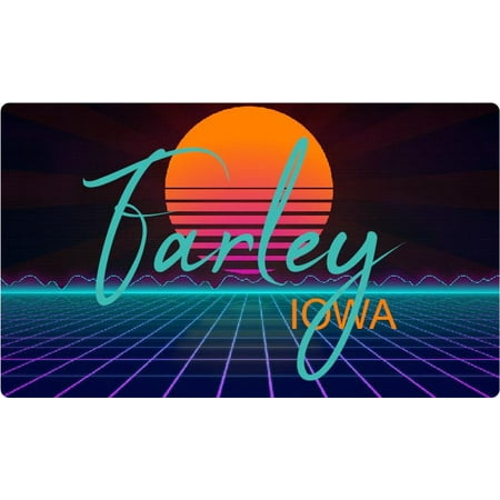 Farley Iowa 4 X 2.25-Inch Fridge Magnet Retro Neon Design
