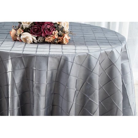 Wedding Linens Inc. 90 Round Pintuck Taffeta Seamless Linen Tableccloth for Party Wedding Reception Catering Dining Home Table Cover Linens - Silver
Wedding Linens Inc. 90 Round Pintuck Taffeta Seamless Linen Tableccloth for Party Wedding Reception Catering Dining Home Table Cover Linens - Silver