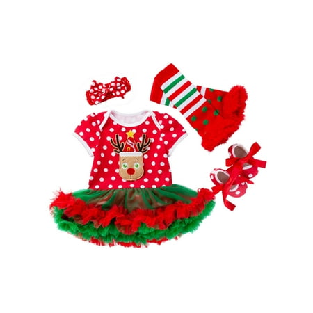 Niuer Newborn Dress Set Christmas 4Pcs Sets Short Sleeve Outfits Casual Bodysuit Crew Neck Jumpsuit Green 80cm (1-2Y)
Niuer Newborn Dress Set Christmas 4Pcs Sets Short Sleeve Outfits Casual Bodysuit Crew Neck Jumpsuit Green 80cm (1-2Y)