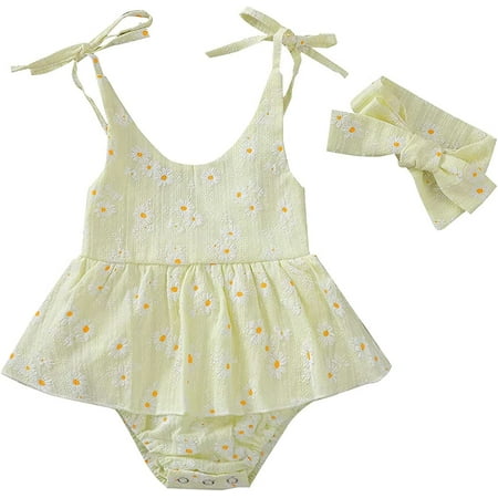 QWZNDZGR Baby Girls Daisy Playsuits Bodysuit+Headband Print Halter Romper Floral Jumpsuit Infant Summer Clothes
QWZNDZGR Baby Girls Daisy Playsuits Bodysuit+Headband Print Halter Romper Floral Jumpsuit Infant Summer Clothes