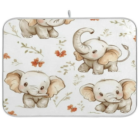 Kitchen Drying Mat 16x18In Drying Dish Mat Dish Drying Mats Kitchen Countertop Multi-Function Drain Drying Mat Kitchen Table Cute Cartoon Elephant
Kitchen Drying Mat 16x18In Drying Dish Mat Dish Drying Mats Kitchen Countertop Multi-Function Drain Drying Mat Kitchen Table Cute Cartoon Elephant