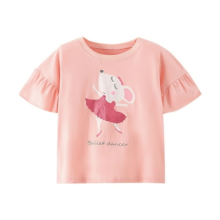 NIUREDLTD Toddler Kids Baby Girls Summer Pink Children s Clothes Short Sleeve T Shirt Crewneck Shirt Size 100
NIUREDLTD Toddler Kids Baby Girls Summer Pink Children s Clothes Short Sleeve T Shirt Crewneck Shirt Size 100