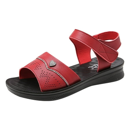 QYZEU Spring Shoes for Women 2024 Wide New Outwear Flat Bottom Hook Loop Soft Sole Non Slip Slippers Fashion Sandals Causal Breathable Lightweight Sandals Red 37
QYZEU Spring Shoes for Women 2024 Wide New Outwear Flat Bottom Hook Loop Soft Sole Non Slip Slippers Fashion Sandals Causal Breathable Lightweight Sandals Red 37