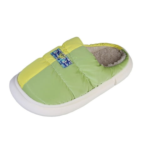 Ladies Fashion Colorblock Leather Comfort Flat Bottom Plus Fleece Cotton Slippers
Ladies Fashion Colorblock Leather Comfort Flat Bottom Plus Fleece Cotton Slippers
