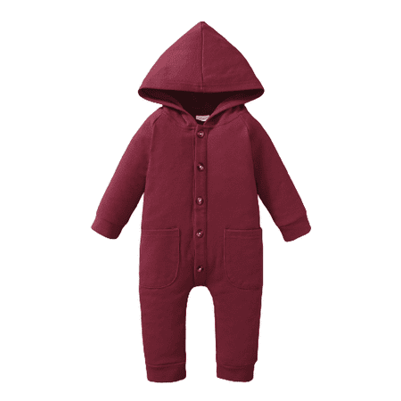 OLLUISNEO Newborn Baby Boys Romper Hoodie Single-row Buttons Long Sleeve One-piece Jumpsuit 3-6 Months Red
OLLUISNEO Newborn Baby Boys Romper Hoodie Single-row Buttons Long Sleeve One-piece Jumpsuit 3-6 Months Red