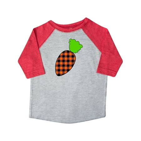 Inktastic Orange Easter Carrot in Plaid Gift Toddler Boy or Toddler Girl T-Shirt