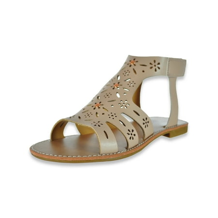 Rachel Shoes Girls Katy Gladiator Strap Shoes - blush 2 youth