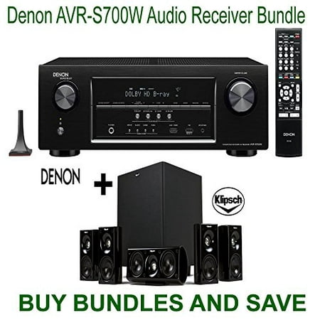 Denon AVRS700W 7.2 Channel Full 4K Ultra HD A\/V Receiver with Bluetooth and Wi-Fi + Klipsch HDT-600 Home Theater System