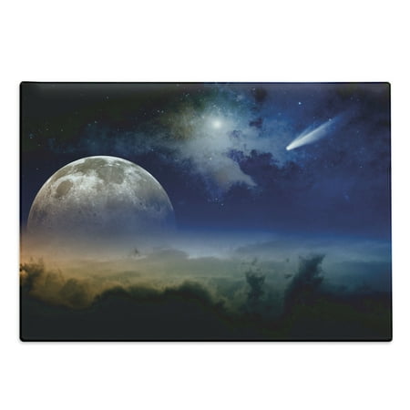 Moon Cutting Board Full Moon Rising with Shooting Star Cloudy Night Sky Celestial Elements Decorative Tempered Glass Cutting and Serving Board Large Size Navy Blue White Apricot by Ambesonne
Moon Cutting Board Full Moon Rising with Shooting Star Cloudy Night Sky Celestial Elements Decorative Tempered Glass Cutting and Serving Board Large Size Navy Blue White Apricot by Ambesonne