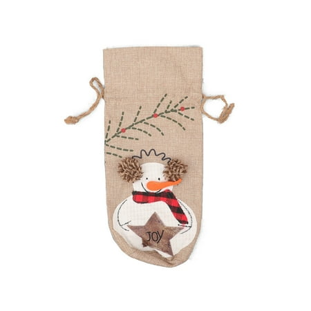 

LYU Chair Cover Embroidery Snowman Scarf Wrinkle Resistant Anti-fade Christmas Decoration Wear-resistant Christmas Linen Table Placemat for Home