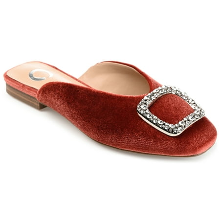 Journee Collection Womens Sonnia Mules Square Toe Slip On Flats