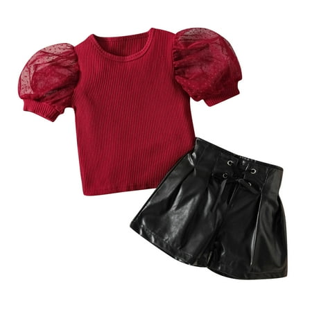 Zlekejiko Toddler Girls Clothes Set Summer Puff Sleeve Tops PU Leather Shorts 2PCS Suit Children Clothing Kids Outfits Baby Clothes Long Sleeve Cute Sweatpants Outfit
Zlekejiko Toddler Girls Clothes Set Summer Puff Sleeve Tops PU Leather Shorts 2PCS Suit Children Clothing Kids Outfits Baby Clothes Long Sleeve Cute Sweatpants Outfit