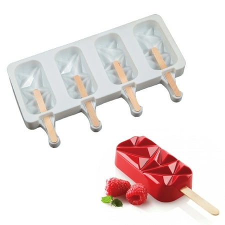 4 Cavities Silicone Ice Cream Maker Household DIY Cake Mold Homemade Baking Tools