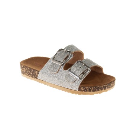 Kensie Girls Glitter Footbed Slide Sandal Sizes 11-4