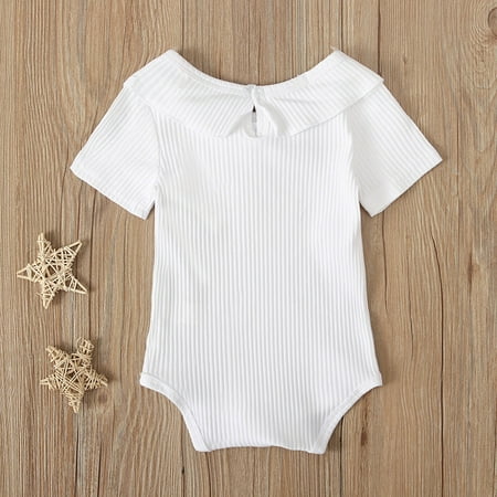 TAIAOJING Baby Romper Girls Solid Cute Knitted Ribbed Ruffle Short Sleeve jumpsuit Girls Romper&Jumpsuit Onesie Outfit 6-12 Months
TAIAOJING Baby Romper Girls Solid Cute Knitted Ribbed Ruffle Short Sleeve jumpsuit Girls Romper&Jumpsuit Onesie Outfit 6-12 Months
