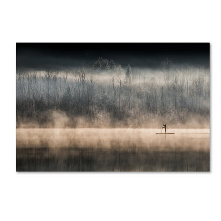 Trademark Fine Art 'Suping On Bohinj Lake' Canvas Art by Miha Pavlin