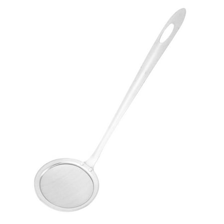 Unique Bargains Home Stainless Steel Oval Wire Mesh Ladle Flour Strainer 75mm x 65mm