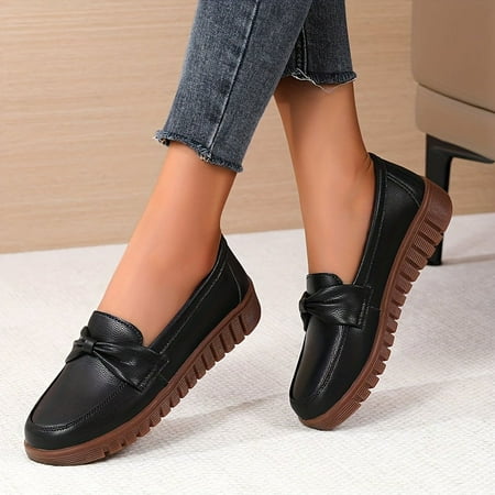 DONGGTGDZ Comfortable and Stylish Women‘s Knot Decor Loafers - Soft Sole Slip On Shoes for Casual Wear and Everyday Comfort 
DONGGTGDZ Comfortable and Stylish Women‘s Knot Decor Loafers - Soft Sole Slip On Shoes for Casual Wear and Everyday Comfort