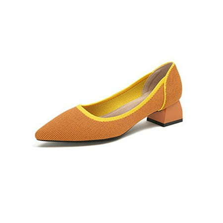 Welliumy Women Dress Shoes Chunky Heel Pumps Pointed Toe High Heels Party Office Shoe Walking Lightweight Slip On Orange 7.5
Welliumy Women Dress Shoes Chunky Heel Pumps Pointed Toe High Heels Party Office Shoe Walking Lightweight Slip On Orange 7.5