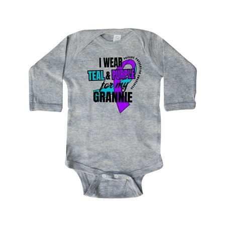 Inktastic Suicide Prevention I Wear Teal and Purple for My Grannie Gift Baby Boy or Baby Girl Long Sleeve Bodysuit
Inktastic Suicide Prevention I Wear Teal and Purple for My Grannie Gift Baby Boy or Baby Girl Long Sleeve Bodysuit