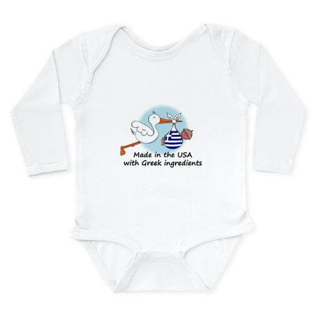 CafePress - Stork Baby Greece 2 Body Suit - Long Sleeve Infant Bodysuit
