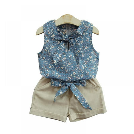 Elaydool Kids Clothes Sets Baby Girls Suits Country Style Cotton Floral Patterns Short +Pant Girls Summer Clothing Fashion Blue 90
Elaydool Kids Clothes Sets Baby Girls Suits Country Style Cotton Floral Patterns Short +Pant Girls Summer Clothing Fashion Blue 90