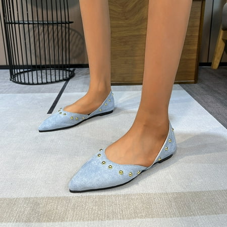 Cathalem Comfortable Business Casual Shoes for Women Ladies Fashion Solid Color Suede Shallow Flat Casual Shoes for Women Office Blue 6.5
Cathalem Comfortable Business Casual Shoes for Women Ladies Fashion Solid Color Suede Shallow Flat Casual Shoes for Women Office Blue 6.5