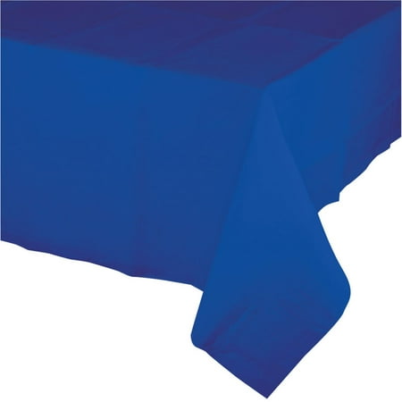 Club Pack of 12 Cobalt Blue Disposable Plastic Banquet Party Table Covers 108