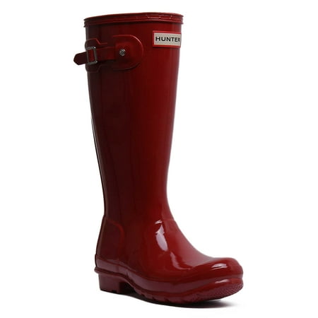 Hunter Original Kid s Gloss Wellington Boot In Red Size 7F/6M