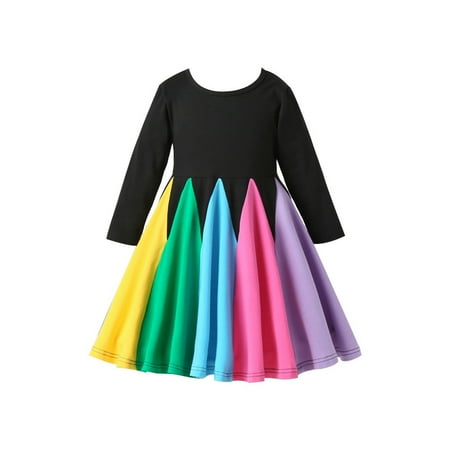 QWERTYU Infant Baby Toddler Child Children Kids Rainbow Dress for Girl Long Sleeve Dresses Fall Winter Sundress 18M-5T
QWERTYU Infant Baby Toddler Child Children Kids Rainbow Dress for Girl Long Sleeve Dresses Fall Winter Sundress 18M-5T