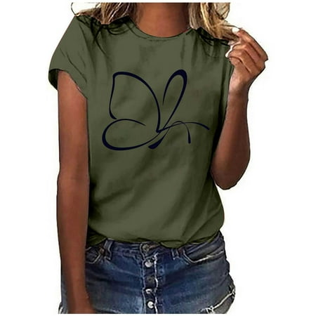 Corset Tops for Women Floral Women s Fashion Summer Round Neck Leisure Short Sleeve Printing Tops Casual Workout Tshirts Shirts for Women Army Green M
Corset Tops for Women Floral Women s Fashion Summer Round Neck Leisure Short Sleeve Printing Tops Casual Workout Tshirts Shirts for Women Army Green M