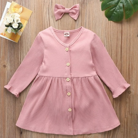 Hunpta Infant Girls Autumn Winter Long Sleeve Ribbed Dress Princess Dress Headbands Outfits
Hunpta Infant Girls Autumn Winter Long Sleeve Ribbed Dress Princess Dress Headbands Outfits