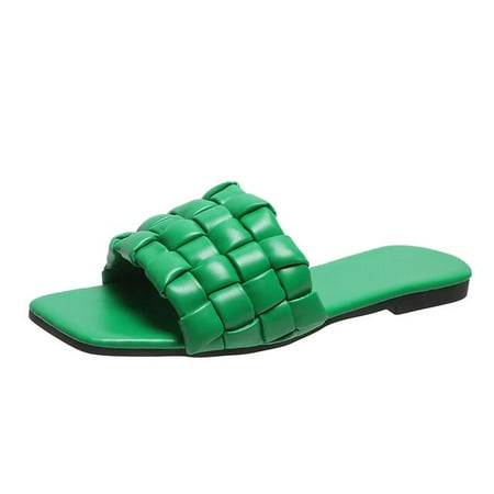 CoCopeaunt PU Leather Braided Women Slippers Summer Square Toe Flat Slides Shoes Soft Beach Sandals Woman Orthopedic Flip Flops Plus Size
CoCopeaunt PU Leather Braided Women Slippers Summer Square Toe Flat Slides Shoes Soft Beach Sandals Woman Orthopedic Flip Flops Plus Size