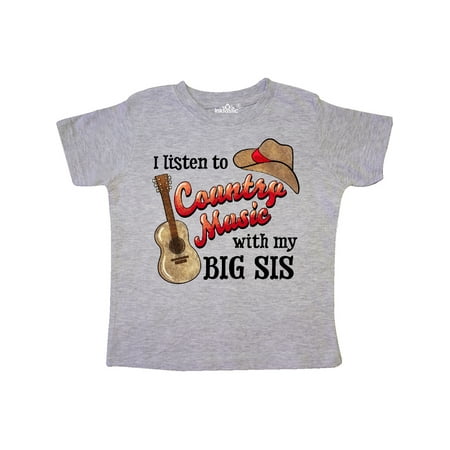 Inktastic I Listen to Country Music with my Big Sis Guitar and Hat Gift Toddler Boy or Toddler Girl T-Shirt
Inktastic I Listen to Country Music with my Big Sis Guitar and Hat Gift Toddler Boy or Toddler Girl T-Shirt