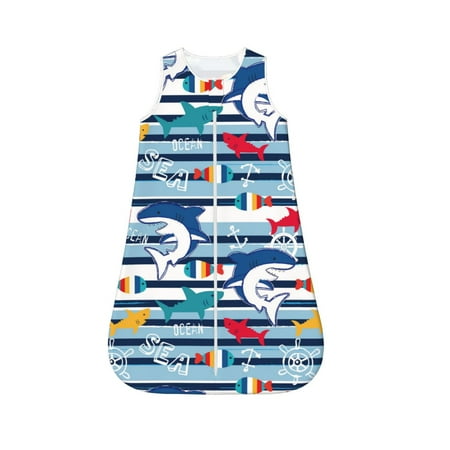 Honeii Fish And Shark Print Unisex Babies Sleepbag Wearable Blanket Baby Sleeveless Sleeping Bag-Large
Honeii Fish And Shark Print Unisex Babies Sleepbag Wearable Blanket Baby Sleeveless Sleeping Bag-Large