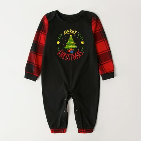 DAETIROS Soft Christmas Beach Lattice Print Parent-child clothing Black