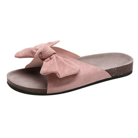 Alueeu ladies shoes casual Women Fashion Bow Tie Flat Thick Bottom Sandals Slipper Beach Home Shoes Pink 41
Alueeu ladies shoes casual Women Fashion Bow Tie Flat Thick Bottom Sandals Slipper Beach Home Shoes Pink 41