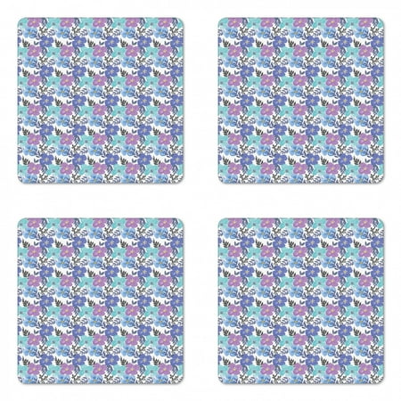 Floral Coaster Set of 4 Hand Drawn Soft Spring Tones Flower with Grid Ornament Square Hardboard Gloss Coasters Standard Size Multicolor by Ambesonne
Floral Coaster Set of 4 Hand Drawn Soft Spring Tones Flower with Grid Ornament Square Hardboard Gloss Coasters Standard Size Multicolor by Ambesonne