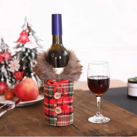 Taehoxa Christmas table homewares wine bottle decoration striped plaid skirt wine bottle sleeve red wine sleeve
Taehoxa Christmas table homewares wine bottle decoration striped plaid skirt wine bottle sleeve red wine sleeve