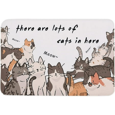 Group of Cute Cats Indoor Door Mat Entryway Rug Anti-Skid Doormat Decorative Absorbent Washable Floor Mat for House Patio High Traffic Areas Decorch There are Lots of Cats in Here 20x32 Inch
Group of Cute Cats Indoor Door Mat Entryway Rug Anti-Skid Doormat Decorative Absorbent Washable Floor Mat for House Patio High Traffic Areas Decorch There are Lots of Cats in Here 20x32 Inch
