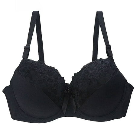 Women s Plus Size Bras Full Coverage Lace Bralette Push-Up Bra with Support 40D