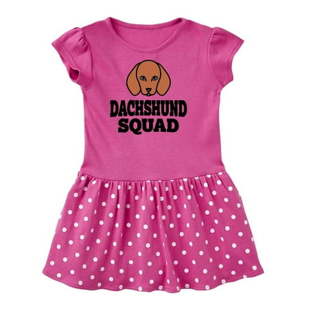 Inktastic Dog Dachshund Squad Gift Toddler Girl Dress