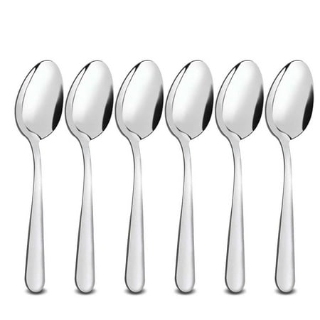 6-Piece Teaspoons Silverware Stainless Steel Flatware Mirror Polished Spoons Cutlery Utensil Set Dishwasher Safe
6-Piece Teaspoons Silverware Stainless Steel Flatware Mirror Polished Spoons Cutlery Utensil Set Dishwasher Safe
