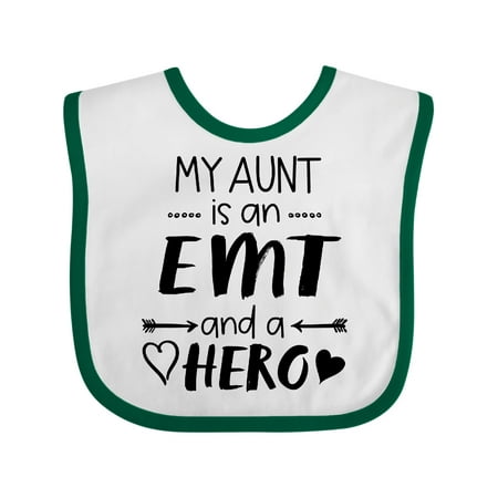 Inktastic My Aunt is an EMT and a Hero Gift Baby Boy or Baby Girl Bib