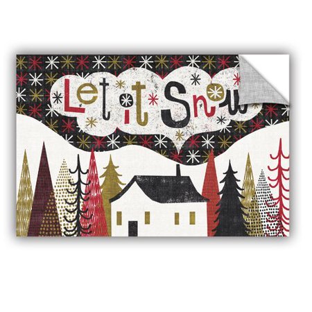 ArtWall Michael Mullan Quirky Christmas Cabin Wall Mural