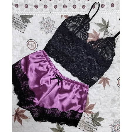 Timstono 2pcs Women Sexy Satin Lace Sleepwear Babydoll Lingerie Nightdress Pajamas Set
Timstono 2pcs Women Sexy Satin Lace Sleepwear Babydoll Lingerie Nightdress Pajamas Set