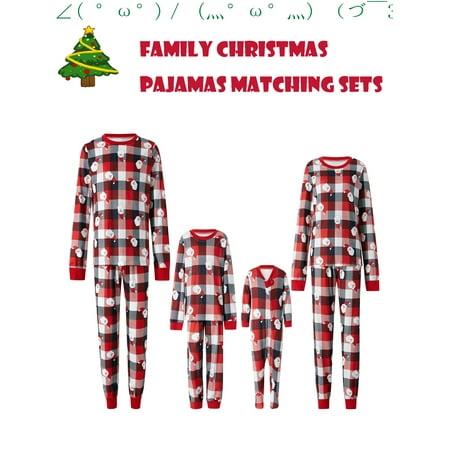 Family Christmas Pjs Matching Sets Baby Christmas Matching Jammies for Adults and Kids Holiday Xmas Sleepwear Set