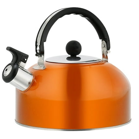 

Whistling Kettle Teapot | 1.8L Durable Stainless Steel Whistling Camping Bottle Lightweight Pot for Trips Hiking Cooking | Ergonomic Handle Teapot for Home Office Restaurant