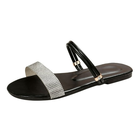 Sandals Women Ladies Fashion Summer Transparent Rhinestone Decorative Round Head Open Toe Beach Flat Sandals Beach Sandals For Women Dressy Summer
Sandals Women Ladies Fashion Summer Transparent Rhinestone Decorative Round Head Open Toe Beach Flat Sandals Beach Sandals For Women Dressy Summer